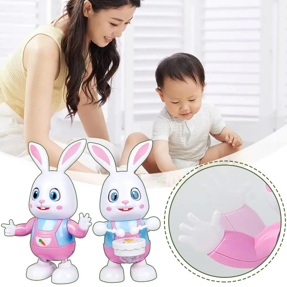 Cute Funny Rabbit Crawling Toys Electronic Dancing Rabbit Guitarist Toy For Children's Toys Early Education Enlightenment Toys