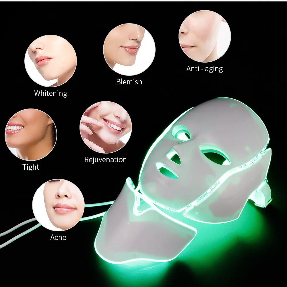 7-in-1 LED Light Therapy Facial Mask