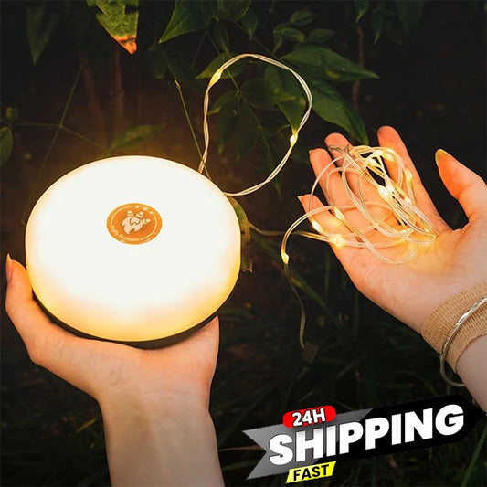 10M LED Camping Lamp Strip - Waterproof, Recyclable Outdoor Light Belt for Tent, Garden, and Room Decoration