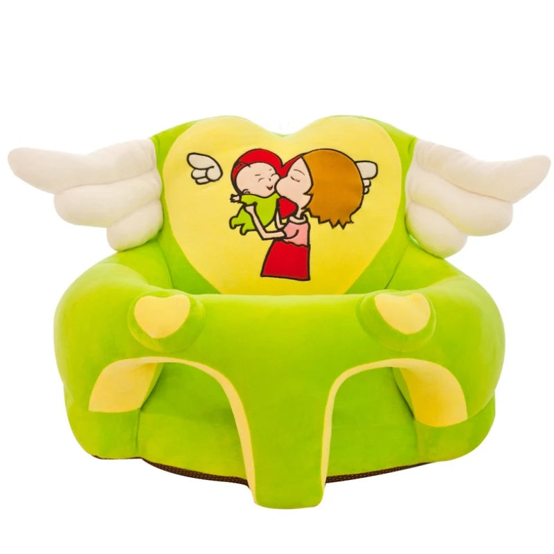Infant Toddler Baby Support Seat - Soft Plush Chair Cushion with Cute Cartoon Design - Comfortable and Safe Sitting Aid