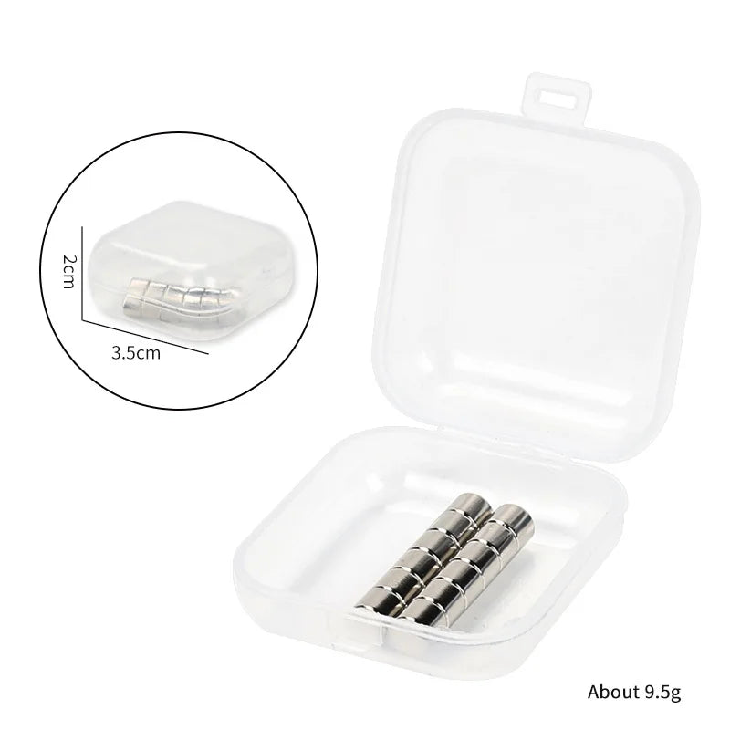 12/24Pcs Small Magnets For Acrylic Nails Boxed 0.4*0.5mm Magnetic Stick Professional Nail Clipper False Tips Edge Cutters Magnet